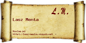 Lasz Menta névjegykártya